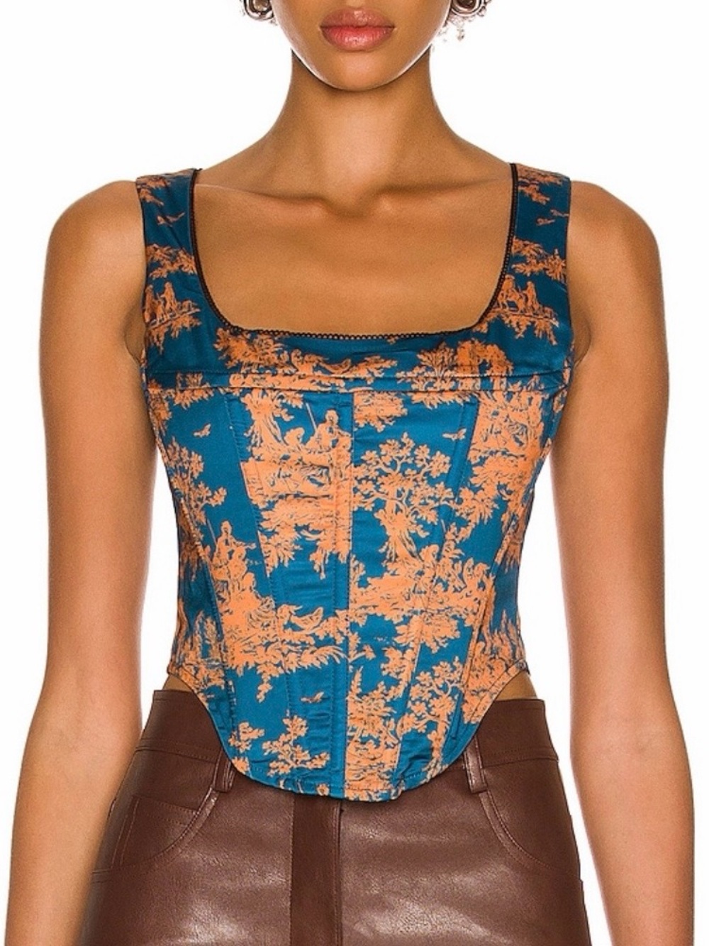 MIAOU | Corset Top in Marmalade Toile size Medium NWT